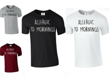 T-SHIRT drôle slogan allergique au matin sieste paresseuse endormie ( ALLERGIQUE, T-SHIRT)