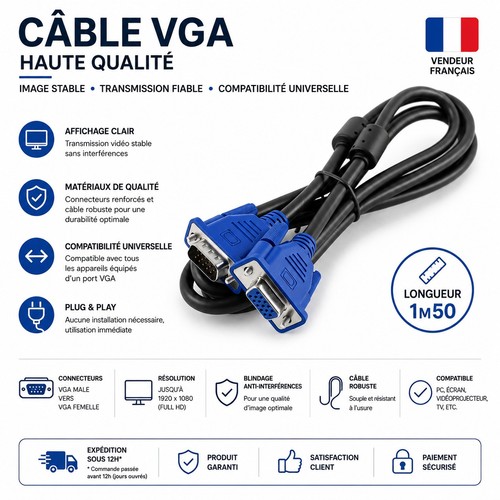 Câble vga haute - ,