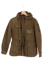 EDC BY ESPRIT Parka Femme Vert Olive Coton Casual (EU 36)