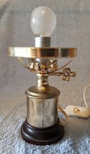 Lampe En Métal Dorée Et Pied