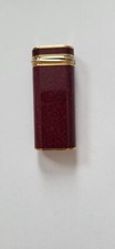Must de Cartier briquet laqué rouge bordeaux plaqué or - Lighter vintage