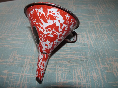 Entonnoir metal emaille ancien - emaille,