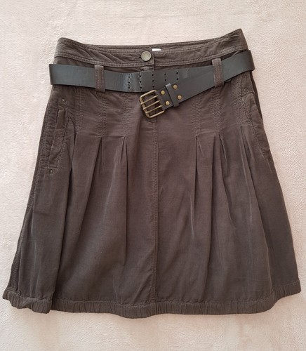 Jupe velours côtelé marron