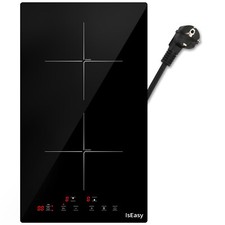 Plaque de Cuisson à Induction 2 Feux Encastrable Contrôle Tactile 3600W Noir