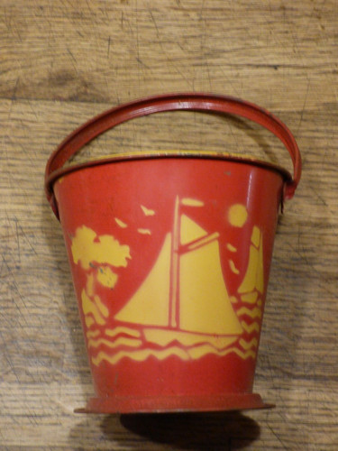 Vintage sceau plage en - sceau,