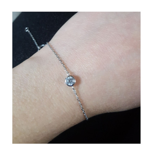 Bracelet fin cristal - cristal, rond