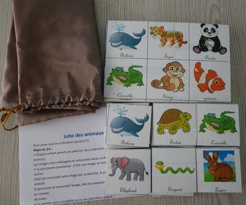 Jeu loto animaux sac de - loto,