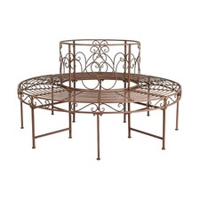 Banc tour d'arbre fer