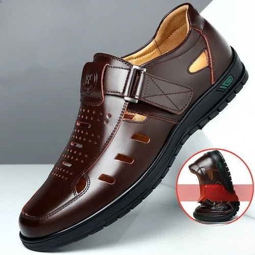 Sandales été cuir pu - d'Été, en