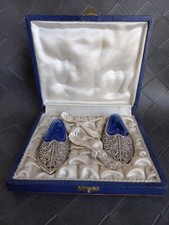 paire de salerons en argent