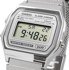 CASIO A158WEM-7 Silver Dial