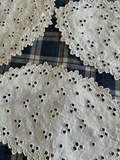 Set of 4 Antique Vintage French Linen Placemats 