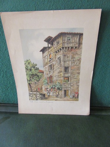 Gravure barday tulle ancien - gravure,