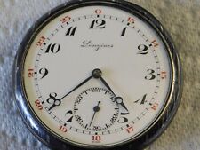 montre gousset argent LONGINES  +-1910 fonctionne TB  82.8 Grammes top précision