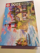 Puzzle Adulte 3000 Pieces Paysage Phare et Maison au bord de la Mer - Educa Coll