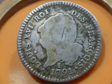 LOUIS XVI - 30 SOLS (ARGENT) AU GENIE - 1791 I (LIMOGES) - RARE & QUALITE TB+ !