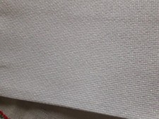 Coupon toile aida 7 blanc irisé pour broderie point de croix 30 cm / 27 cm