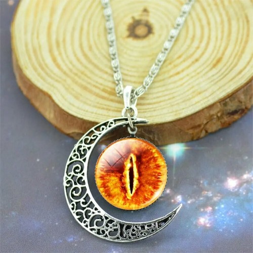 Collier pendentif lune œil - collier,