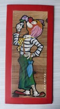 #Décoration Vintage# Cadre (21x44cm) représentant un clown par Bentges
