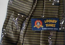 Cravate Bugs Bunny Warner Bros W.B Looney Tunes Rare Collector Tie / Kaki 2000