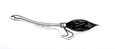 vianille - STICKER  Autocollant balai broom Harry Potter 10,5 cm x 3 cm