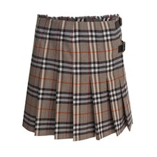 Burberry jupe kilt femme beige