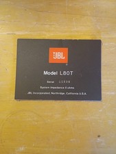2x JBL L80T Rear Badge Plates