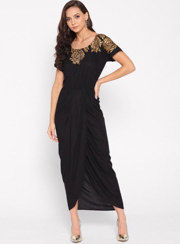 Robe indienne enveloppante - , de