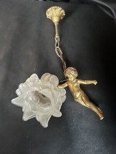 Lustre Ange Putti Bronze Début 20e