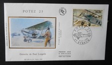 ENVELOPPE  1 ER JOUR F D C  POTEZ 25 GOUACHE DE PAUL  LENGELLE