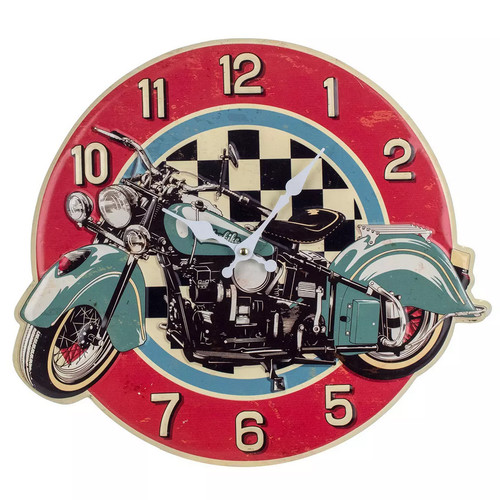 Horloge old motorcycle déco - horloge, motorcycle,