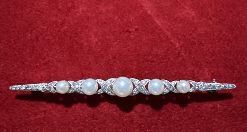 Broche barrette argent 835 - barrette,