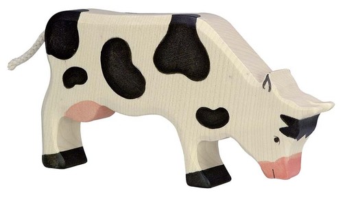 Vache broutant noire - broutant,