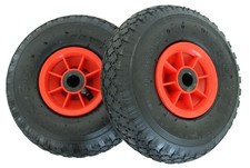 2x Roues de Brouettes à Air 260x85 MM 3.00-4 Moyeu Ø 20 Robuste 4 Pr Tissu