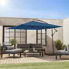 Parasol déporté carré 3x3m - Hardelot 3x3m - Bleu canard - Manivelle anti-retour