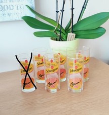 5 verres "Schweppes Agrum'" -