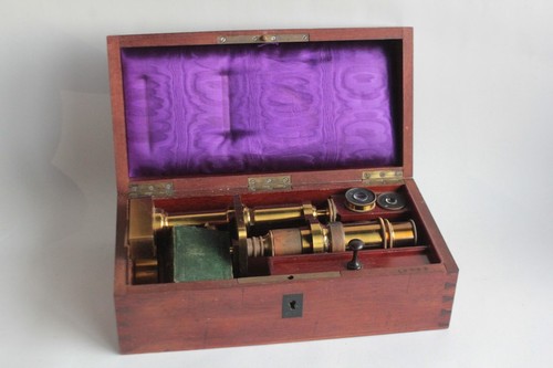Ancien microscope laiton xixe - ancien,