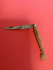 Ancien Couteau NONTRON  Manche Buis a voir