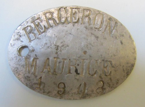 Plaque identité soldat - plaque, du