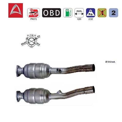 Catalyseur arrière pour - , vw
