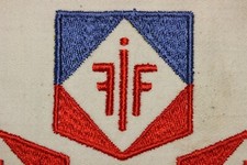   INSIGNE  TISSU POUR  BRASSARD   F F FI 1944  ORIGINAL  W W 2