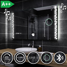 Miroir Salle De Bain Lumineux LED DETROIT | BLUETOOTH | HORLOGE | INTERRUPTEUR