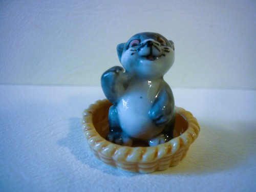 Feve petit chat gris dans - gris,