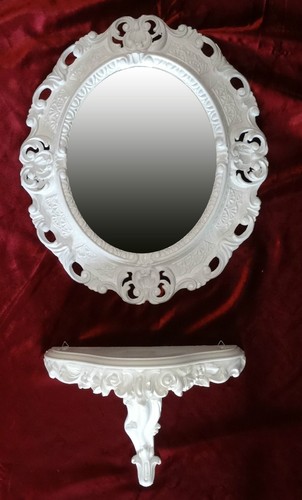 Miroir mural console ovale - +,