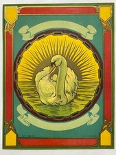 Étiquette Vintage Indienne Canard 7,75 Po x 10 Po