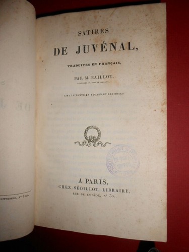 Satires juvénal baillot - de,