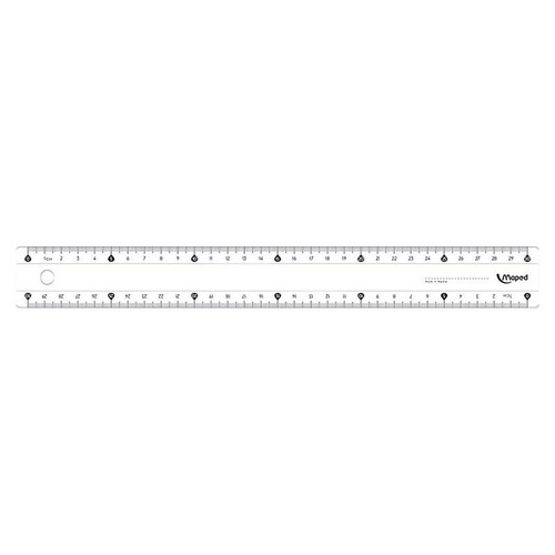 Règle plate 30cm plastique - règle,