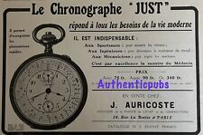 PUBLICITE CHRONOGRAPHE JUST J
