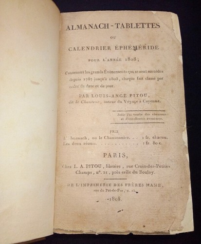 Almanach louis ange pitou - louis,