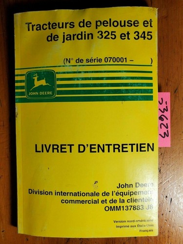 John deere 325 345 tracteur - 325,